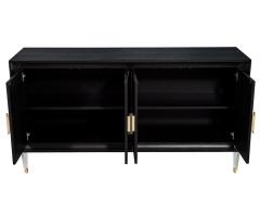 Modern Oak Sideboard Credenza with Acrylic Legs - 3486506
