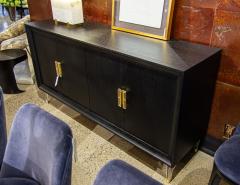 Modern Oak Sideboard Credenza with Acrylic Legs - 3486514