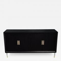 Modern Oak Sideboard Credenza with Acrylic Legs - 3489282