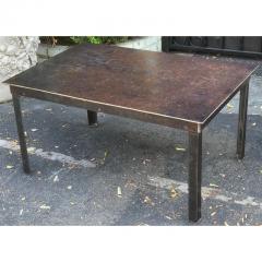 Modern Pounded Iron Industrial Chic Coffee Cocktail Table - 2796258