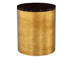 Modern Round Accent Table in Gold Leaf - 2920220