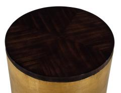 Modern Round Accent Table in Gold Leaf - 2920222