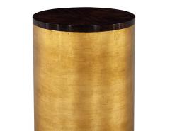 Modern Round Accent Table in Gold Leaf - 2920223
