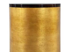 Modern Round Accent Table in Gold Leaf - 2920225