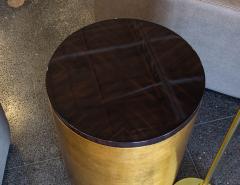 Modern Round Accent Table in Gold Leaf - 2920226