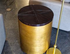 Modern Round Accent Table in Gold Leaf - 2920227