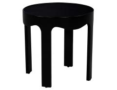 Modern Round Black Side Tables - 2537806