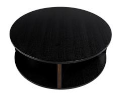 Modern Round Ebonized Oak Coffee Table - 3885342