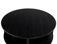 Modern Round Ebonized Oak Coffee Table - 3885344