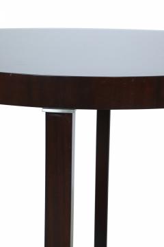 Modern Round Mahogany Center Table with Platform Base - 2787888