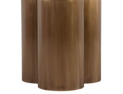 Modern Round Sunburst Dining Table in High Gloss Polished Finish - 2836387