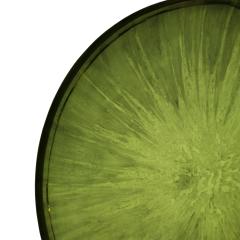 Modern Sculptural Concave Green Glass French Mirror - 2026761