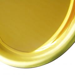 Modern Sculptural Concave Yellow Glass French Mirror - 1087714