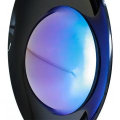 Modern Sculptural Concave Yellow Glass French Mirror - 1144624