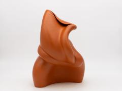 Modern Sculptural Terracotta Vase England 1980s - 4414004
