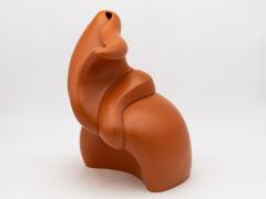 Modern Sculptural Terracotta Vase England 1980s - 4414007