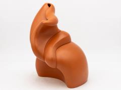 Modern Sculptural Terracotta Vase England 1980s - 4414008