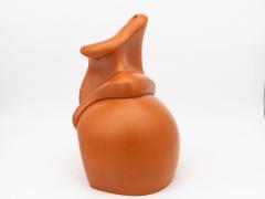 Modern Sculptural Terracotta Vase England 1980s - 4414009