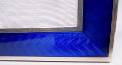 Modern Sterling Blue Enamel Frame for Portrait or Landscape Picture - 3987171