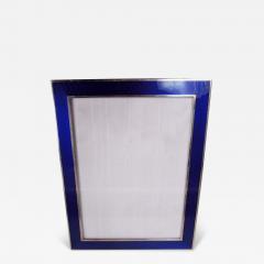 Modern Sterling Blue Enamel Frame for Portrait or Landscape Picture - 3988570