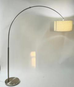 Modern Tall Adjustable Arched Floor Lamp With Double Drum Shade - 2867317