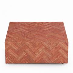 Modern Tessellated Travertine Coffee Table  - 4117517