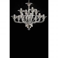 Modern Transparent Linear Murano Glass Chandelier - 4578988