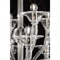 Modern Transparent Linear Murano Glass Chandelier - 4578990