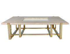 Modern Travertine Marble Cocktail Table by Alfredo Freda for Maison Jansen - 1994068