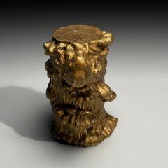 Modern Tree Trunk Sculptural Side Table Cast Bronze American 21st C  - 3943136