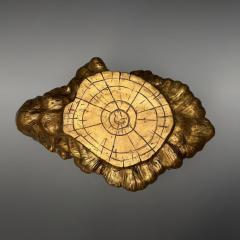 Modern Tree Trunk Sculptural Side Table Cast Bronze American 21st C  - 3943138