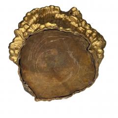 Modern Tree Trunk Sculptural Side Table Cast Bronze American 21st C  - 3943140