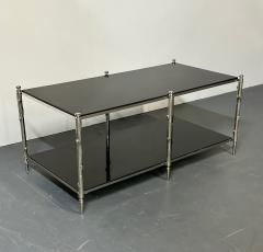 Modern Two Tier Maison Bagues Style Coffee Low Table Black Granite - 2936502