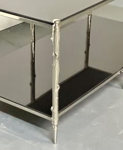 Modern Two Tier Maison Bagues Style Coffee Low Table Black Granite - 2936503