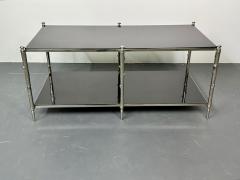 Modern Two Tier Maison Bagues Style Coffee Low Table Black Granite - 2936509
