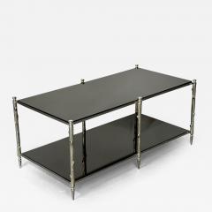 Modern Two Tier Maison Bagues Style Coffee Low Table Black Granite - 2940036