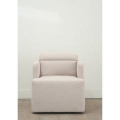 Modern Upholstered Swivel Armchair - 3484833