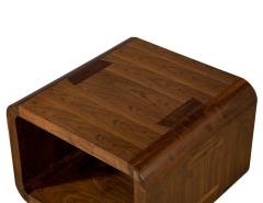 Modern Walnut End Table with Curved Design - 1998008