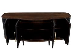 Modern Walnut Fluted Tambour Sideboard Credenza - 3323478