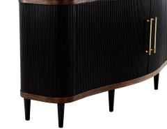 Modern Walnut Fluted Tambour Sideboard Credenza - 3323488