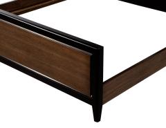 Modern Walnut Stainless Steel King Size Bed - 2817553