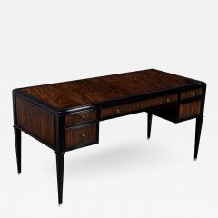 Modern Walnut and Black High Gloss Writing Desk - 2758797