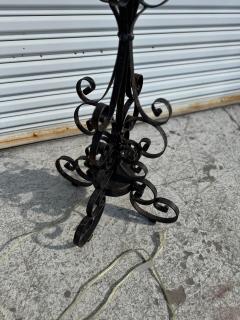 Modern Wrought Iron Floor Lamp with Blownglass shade - 4365087