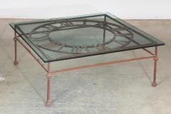 Modern Wrought Iron and Plate Coffee Table - 2142224