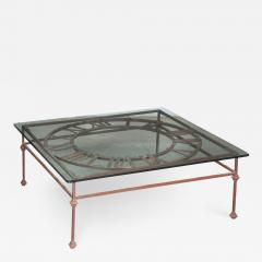 Modern Wrought Iron and Plate Coffee Table - 2144902