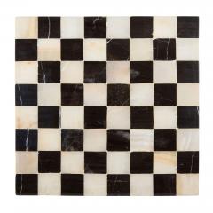 Modern black marble and onyx chessboard - 3949709