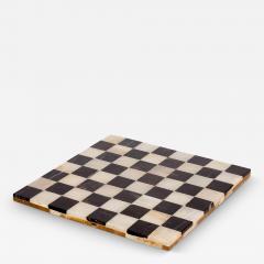 Modern black marble and onyx chessboard - 3952445