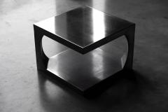 Modernist Aluminum Side Tables Italy 1970s - 4421715