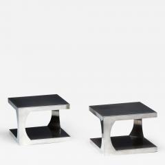 Modernist Aluminum Side Tables Italy 1970s - 4426559