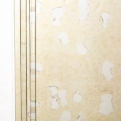 Modernist Antiqued Mirror With Glass Rods Rectilinear Nickel Fittings - 3276552